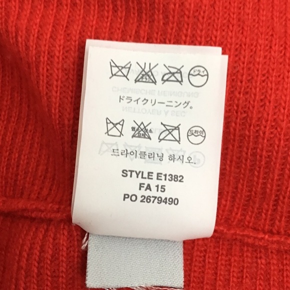 J. Crew Red Wool Blend Sweater 3/4 sleeve E1382 - Picture 7 of 7